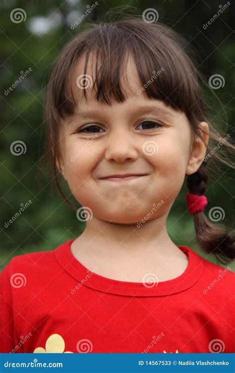 Little Girl Making Funny Face Stock Image - Image of expression, eyes ...