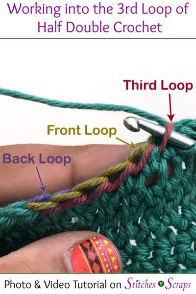 Tutorial - Working into the 3rd Loop of Half Double Crochet - Stitches ...