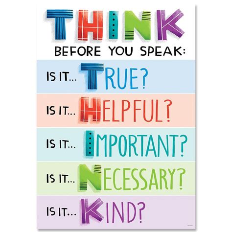 Think before you speak... Inspire U Poster | Think before you speak ...