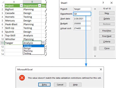 Microsoft Forms Drop Down List