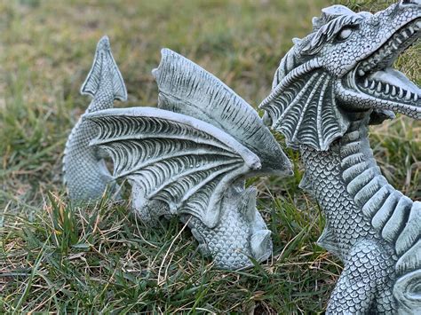 Dragon Statue Concrete Dragon Cement Dragons Garden | Etsy