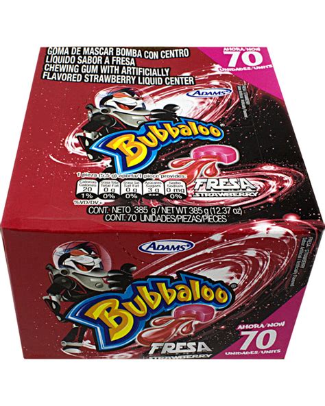 Adams Bubbaloo Gum with Liquid Center, Strawberry | A Little Taste