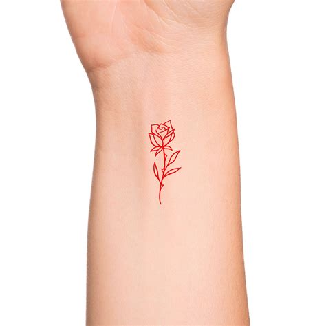 Temporary Tattoo Rose / Red Rose Tattoo / Grunge Tattoo / - Etsy UK