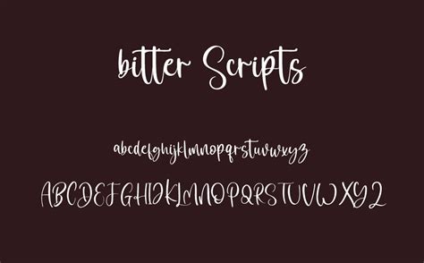 Bitter Scripts font - Font Tr