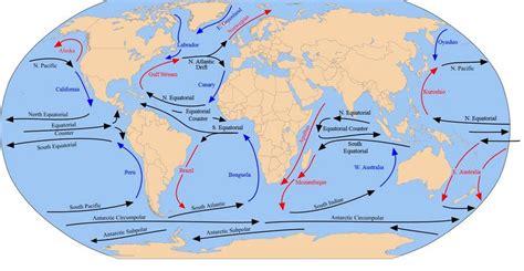 Ocean Currents Map Printable