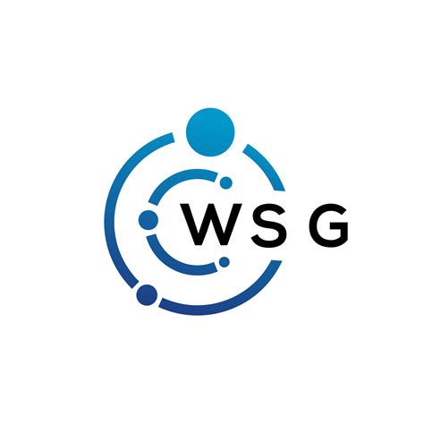 WSG letter technology logo design on white background. WSG creative ...