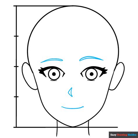 How to Draw an Anime Head and Face in Front View - Easy Step by Step ...