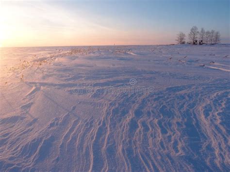 Recreation Center on the Lake Chany Stock Photo - Image of snow ...