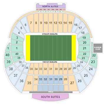 Autzen Stadium Seating Chart With Seat Numbers | Elcho Table