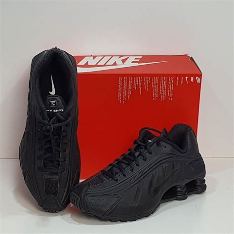 Nike Shox R4 `Triple Black` (GS) BQ4000-001 S/N: ... - Depop