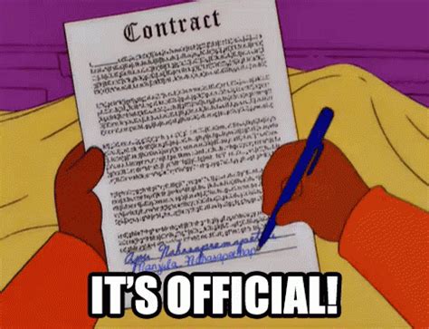 Its Official GIF - Contract Official Document - Discover & Share GIFs