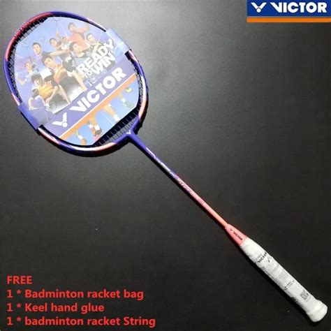 Victor Badminton Racket JETSPEED S12F Full Carbon Raket Badminton+Free ...