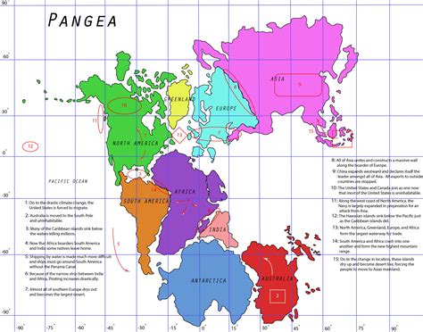 Printable Pangea Map