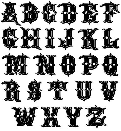 Alphabet Letter Tattoo Styles - Printable Calendars AT A GLANCE