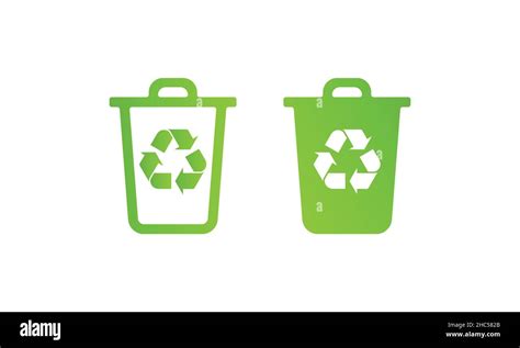 Recycle icon with green trash bin Stock Vector Image & Art - Alamy