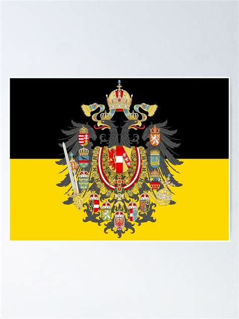 "Yellow Stylised Austrian empire flag " Poster for Sale by ...