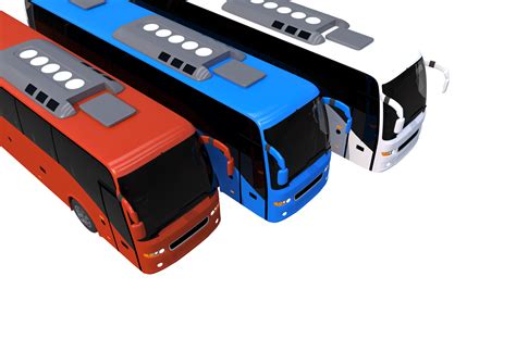 Colorful Buses Top View 25277409 PNG