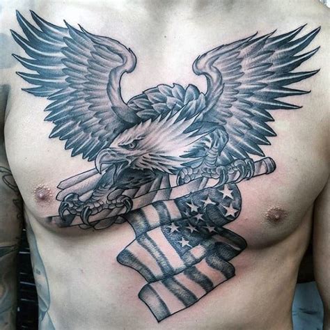 Soaring Eagle Chest Tattoo