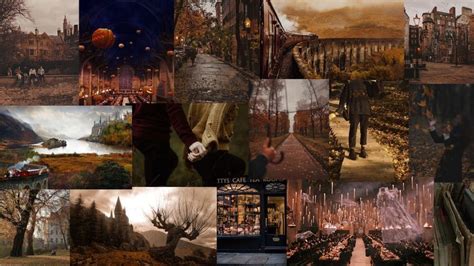 autumn at hogwarts aesthetic wallpaper | Desktop wallpaper harry potter ...