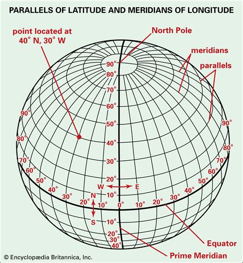 World Map With Latitude And Longitude Grid