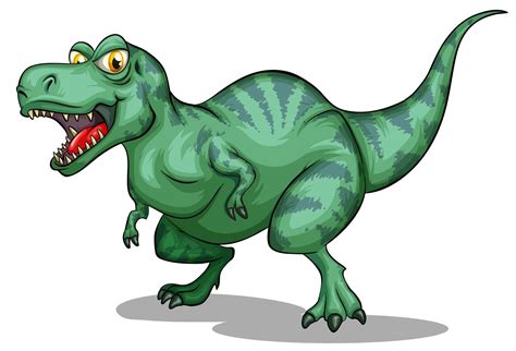 Tyrannosaure vert rex aux dents acérées 368492 Art vectoriel chez Vecteezy