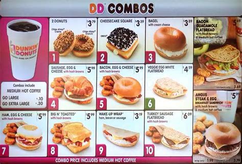 dunkin donuts sandwich menu