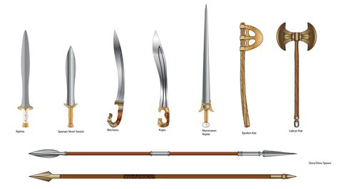 Josh Morris - Ancient Greek Weapons & Armour Concept Art