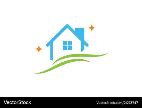 Clean house logo Royalty Free Vector Image - VectorStock