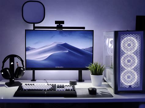 Monochrome Custom PC Desk Setup