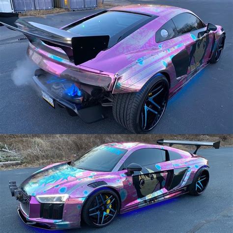 Rapper Lil Uzi Vert Has a Crazy Audi R8 With Chrome Anime Wrap