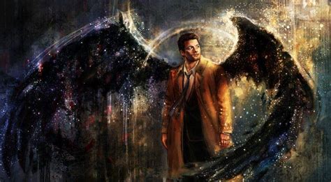 Castiel, Drawing, Supernatural, Artwork, Wings, Painting Wallpapers HD ...