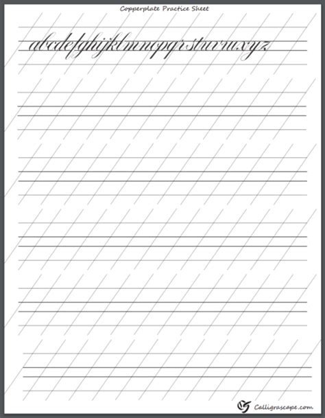 4 Free Printable Calligraphy Practice Sheets (PDF Download)