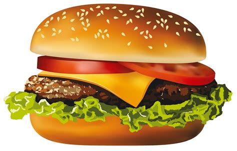 Hamburger PNG Vector Clipart | Hamburger, Food clipart, Burger