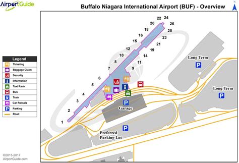 Buffalo - Buffalo Niagara International (BUF) Airport Terminal Map ...