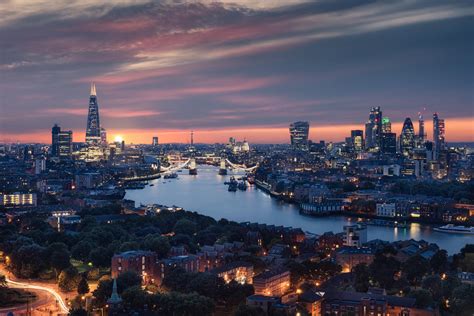 Fondos de pantalla : paisaje, puesta de sol, Londres, acantilado, Luces ...