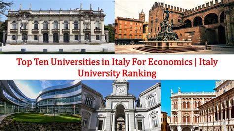 Top Ten Universities in Italy For Economics New Ranking | Italy ...