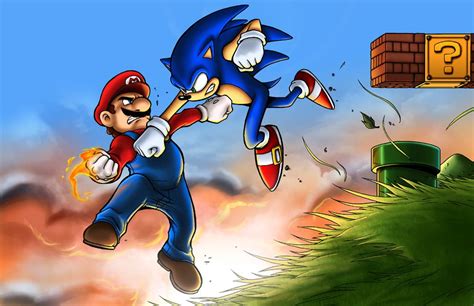 mario vs sonic | Super mario art, Sonic, Mario