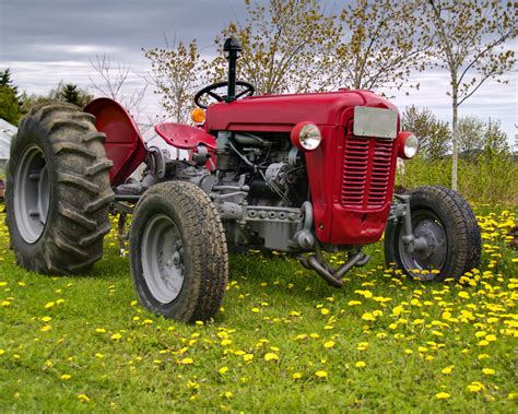 Free photo: Farm Tractor - Agriculture, Pasture, Meadow - Free Download ...