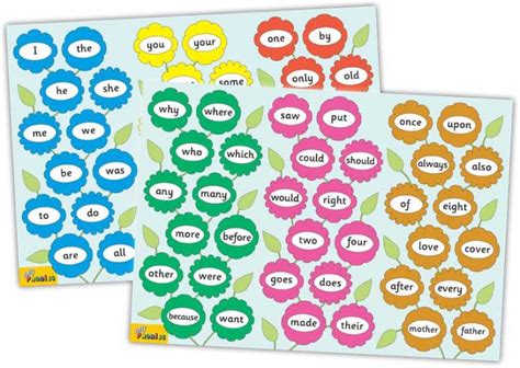 Jolly Phonics Tricky Word Wall Flowers — Jolly Phonics