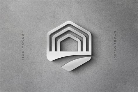 Silver Sign 3D Logo Mockup, Graphic Templates - Envato Elements