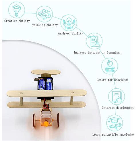 DIY Assembled Wooden Electric Airplane Glider Plane Model Toys DIY ...