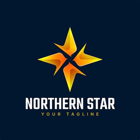 Free Vector | Gradient north star logo template