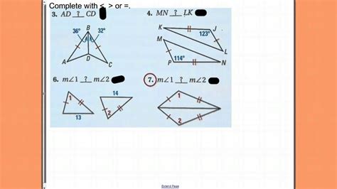 Hinge Theorem Worksheet - Printable Word Searches