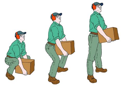 Person carrying boxes, ergonomic lifting technique | Walker Road ...