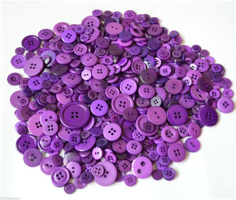 Buttons Mixed Sizes Mixed Tones #PRB0057 200 Small Purple Buttons ...