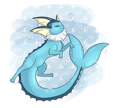 Vaporeon -Fan Art- by PandaMun on DeviantArt