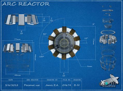 Iron Man Arc Reactor Blue-print by Jamezzz92 | Iron man arc reactor ...