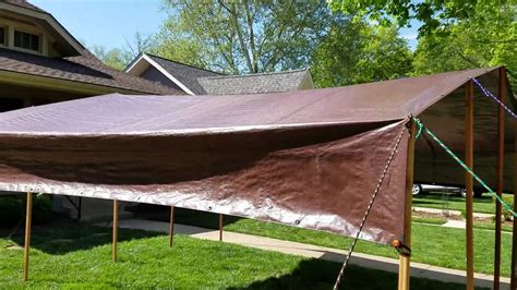 DIY Tarp Camping Canopy | Diy canopy, Camping canopy, Canopy outdoor