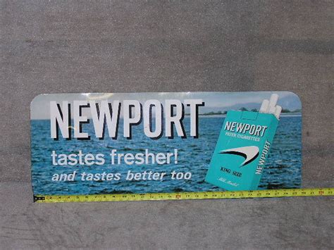 Vintage Newport Cigarette Tin Advertisement Sign | #23435757