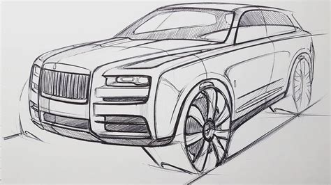 Rolls Royce Cullinan Sketch #rollsroyce #cullinan #suv #britain # ...